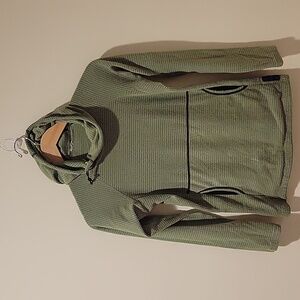 Melanzana Womens Microgrid Hoodie Small Hooded Green Sweatshirt S Old Model